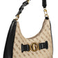Elegant Black Polyurethane Handbag