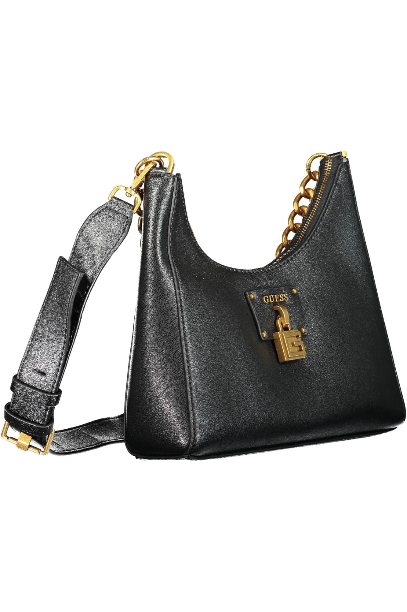 Chic Black Chain Handle Shoulder Bag