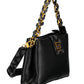 Sleek Black Chain Shoulder Handbag