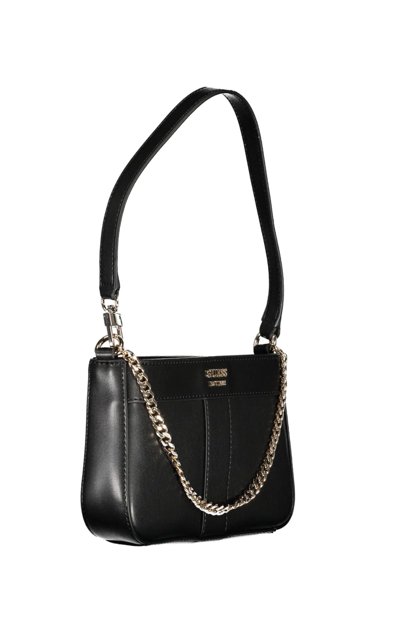 Chic Black Chain-Handle Evening Bag