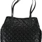 Chic Black Contrast Detail Shoulder Bag
