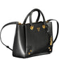 Elegant Black Handbag with Contrasting Details