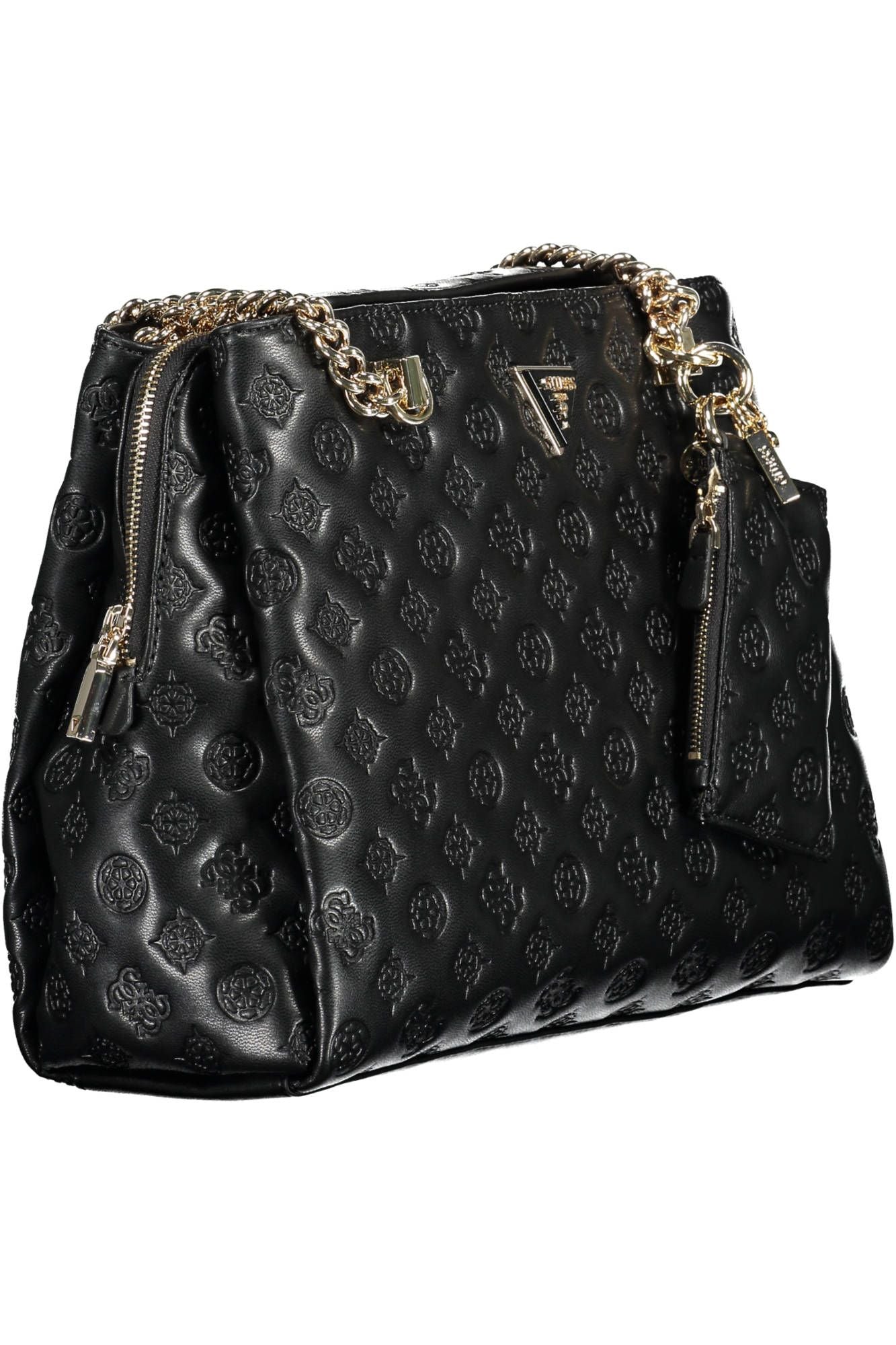 Chic Black Two-Chain Shoulder Handbag