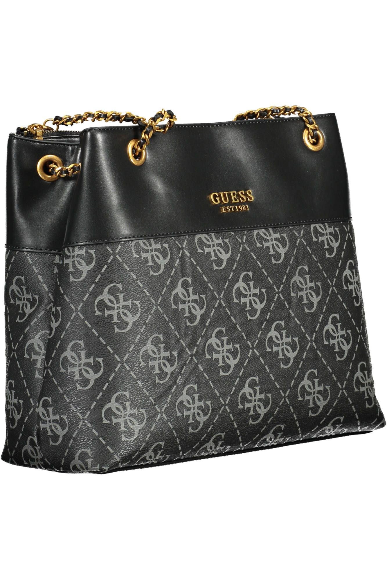 Chic Black Chain-Handle Shoulder Bag