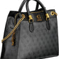 Elegant Black Chain-Handle Handbag