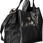 Chic Black Contrasting Details Handbag