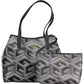Chic Convertible Black Handbag with Pochette