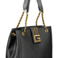 Chic Black Guess Polyurethane Handbag