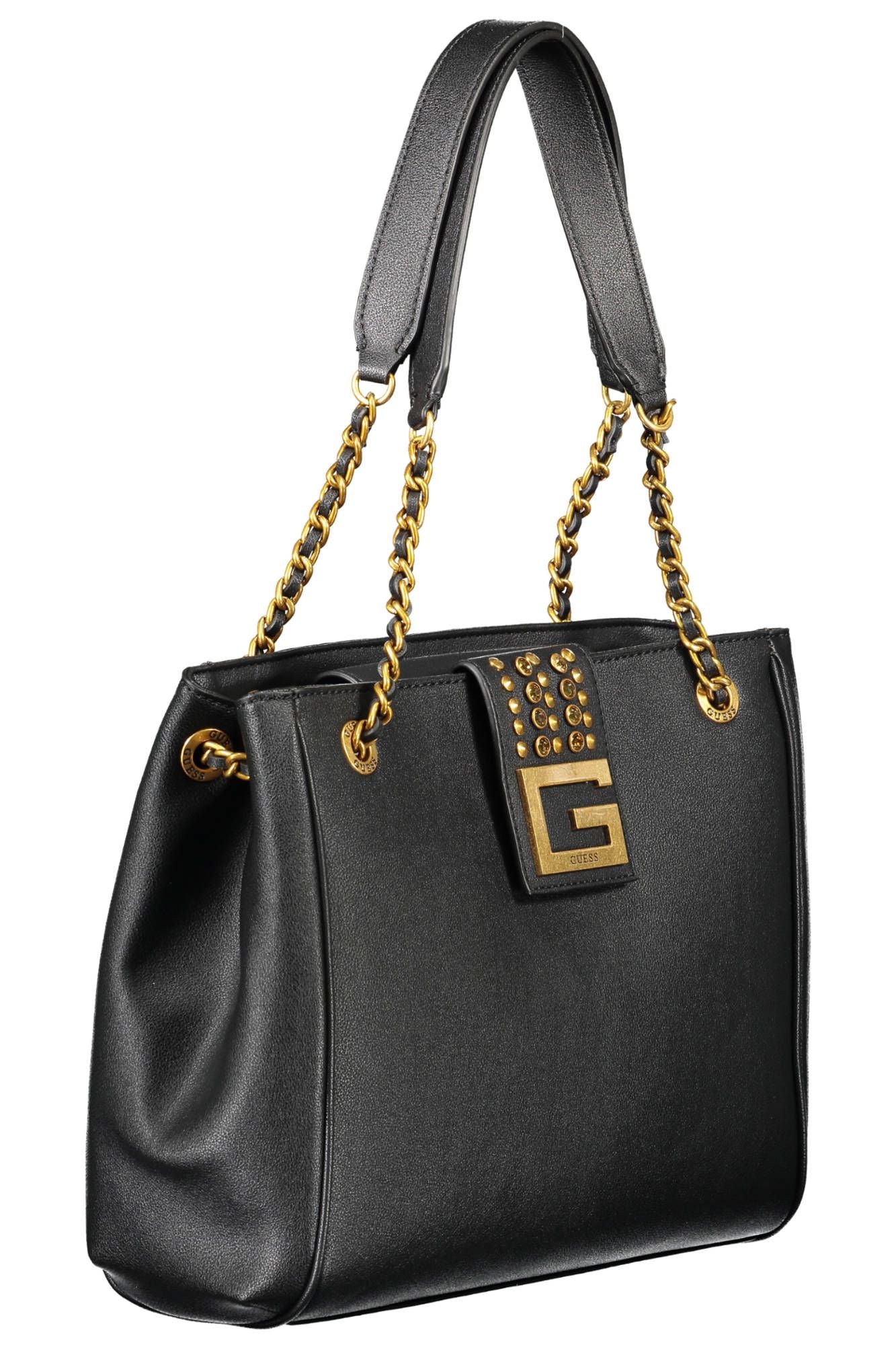 Chic Black Guess Polyurethane Handbag