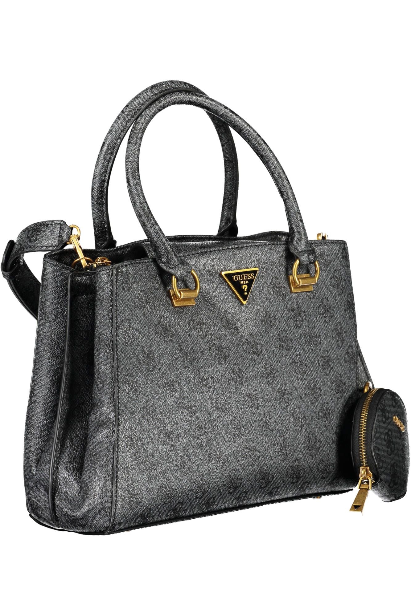 Elegant Black Multi-Compartment Handbag