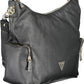 Chic Black Polyurethane Handbag