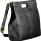 Chic Black Handbag with Contrasting Details