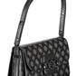Chic Black Triple Compartment Shoulder Bag