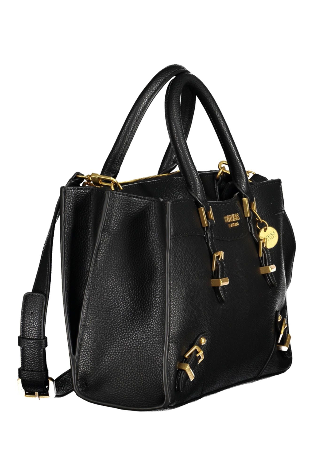 Chic Black Guess Dual-Compartment Handbag