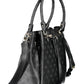 Chic Black Polyurethane Shoulder Bag