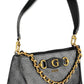 Elegant Black Chain Handle Handbag