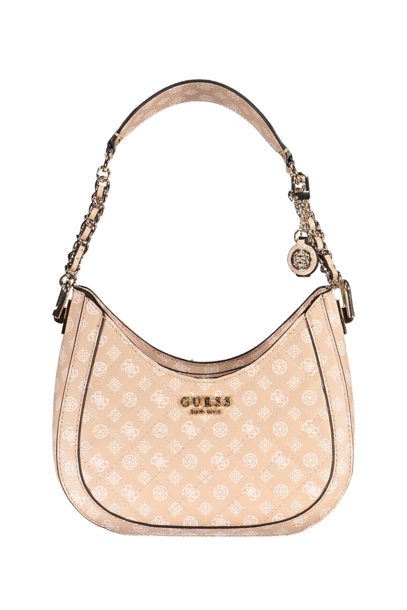 Chic Pink Guess Shoulder Bag with Contrasting Details