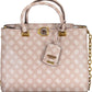 Chic Pink Two-Handle Guess Handbag with Chain Strap