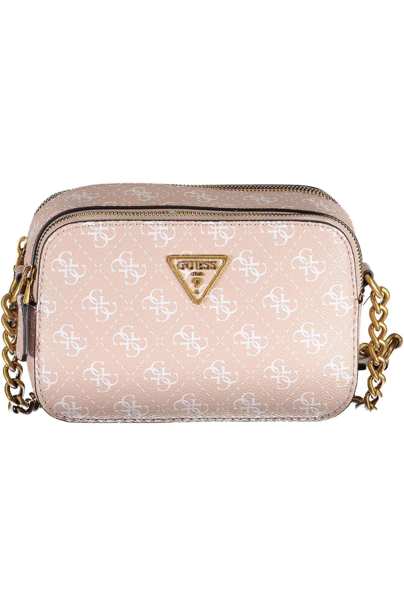 Chic Pink Chain-Strap Shoulder Bag