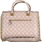 Chic Pink Two-Handle Guess Handbag with Chain Strap