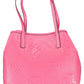 Pink Chic Shoulder Bag with Contrasting Details