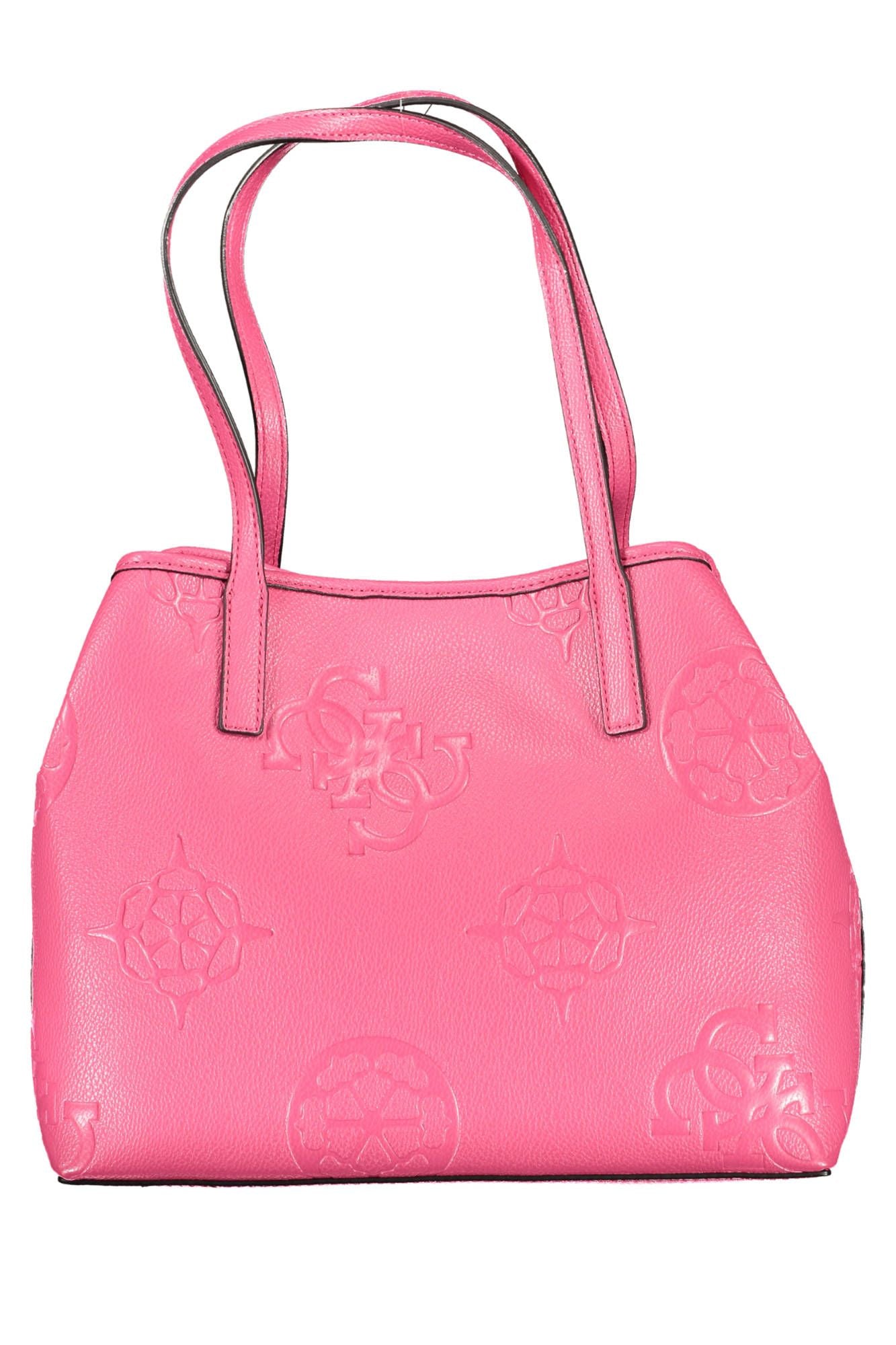 Pink Chic Shoulder Bag with Contrasting Details