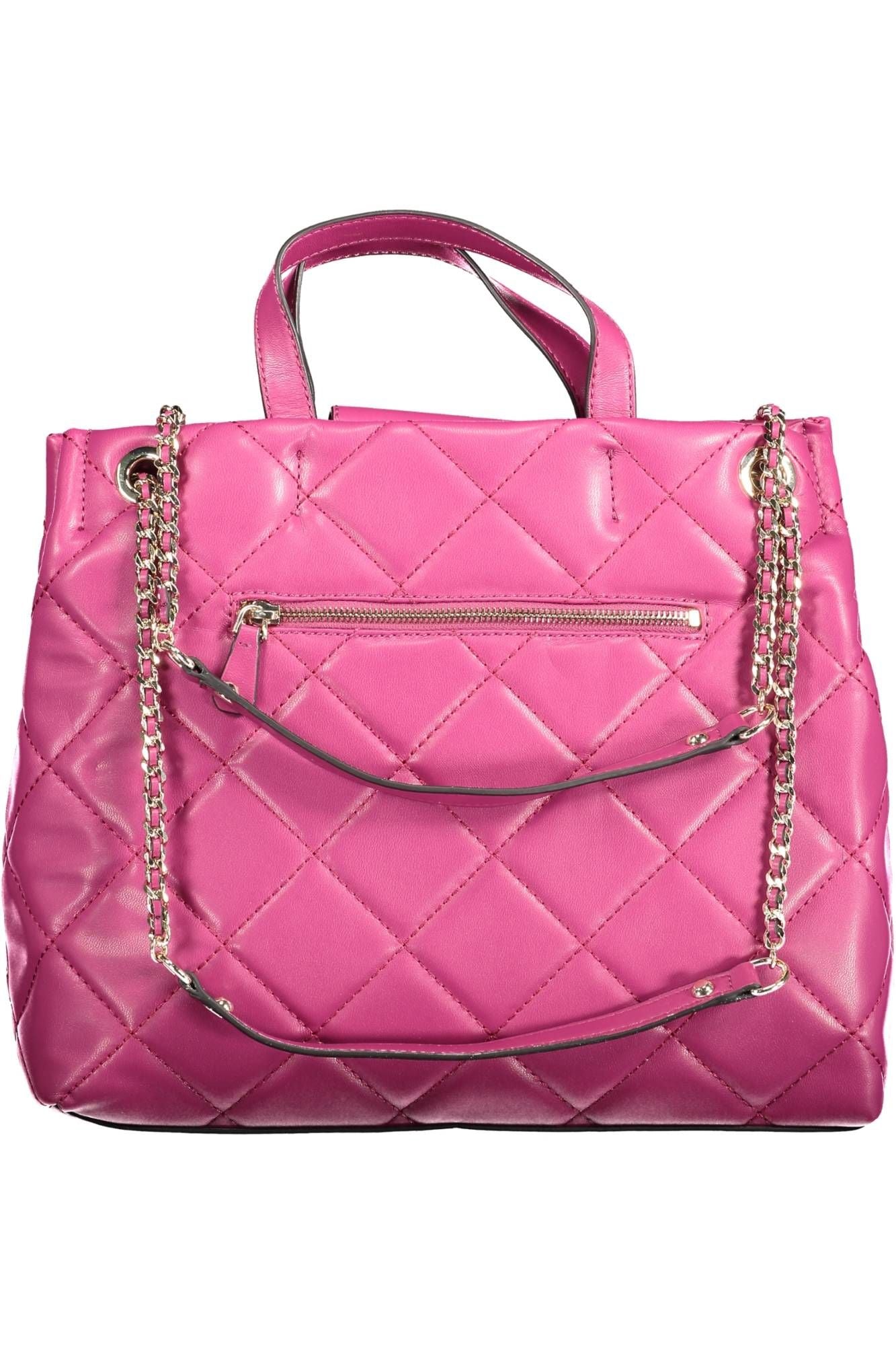 Chic Pink Chain-Handle Tote for Everyday Elegance