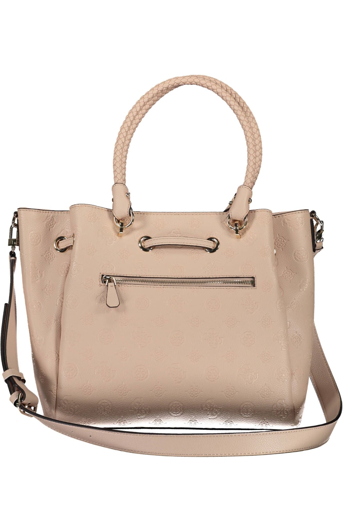 Chic Pink Drawstring Handbag – Timeless Elegance