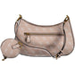 Chic Pink Polyurethane Handbag with Coin Purse