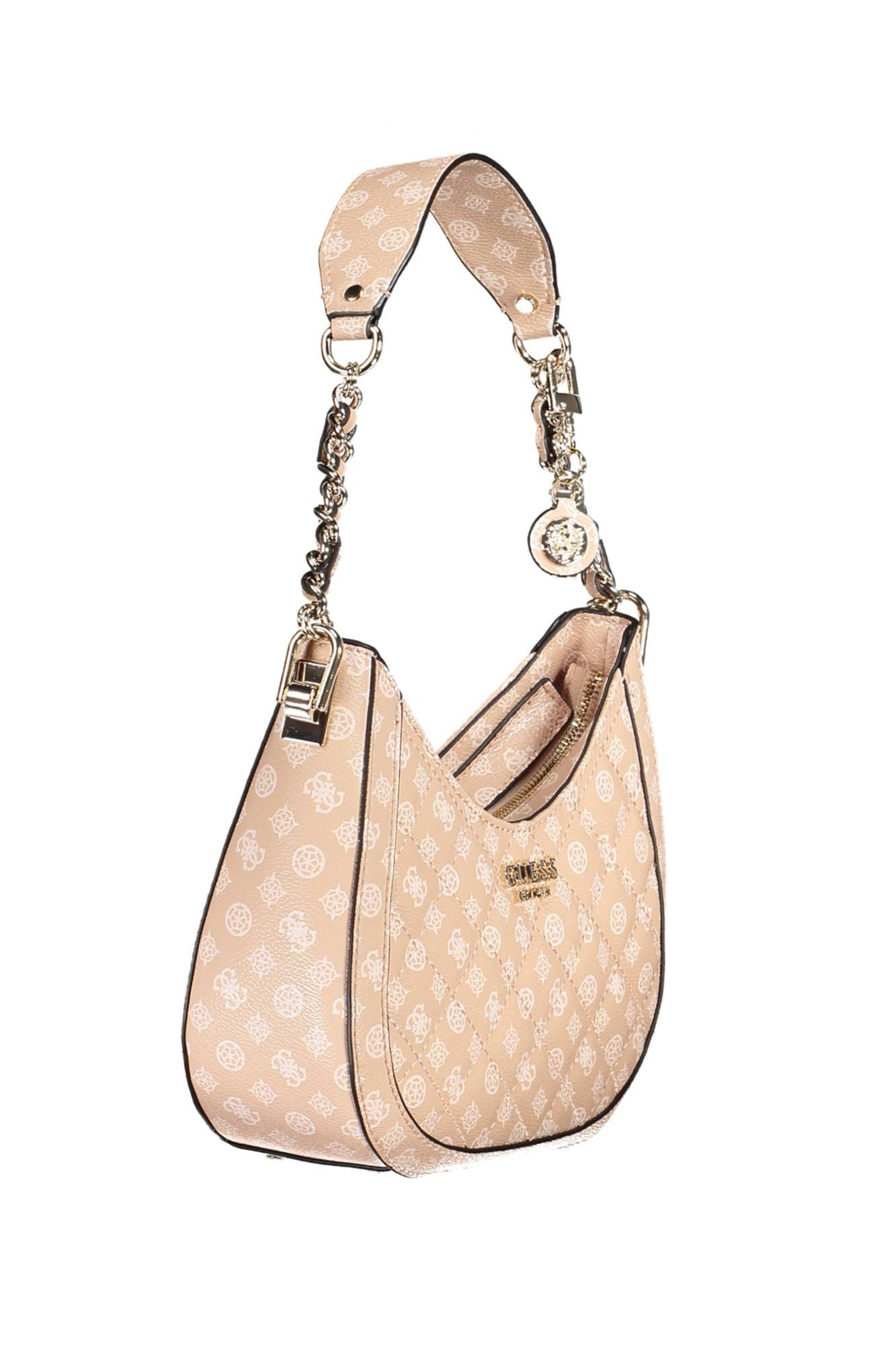 Chic Pink Guess Shoulder Bag with Contrasting Details