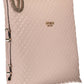 Chic Pink Polyurethane Chain-Handle Shoulder Bag