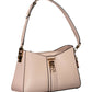 Chic Pink Guess Satchel with Contrasting Details