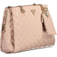 Chic Pink Polyurethane Chain-Handle Bag