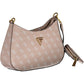 Chic Pink Polyurethane Handbag with Coin Purse