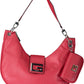 Chic Red Guess Polyurethane Handbag with Coin Purse