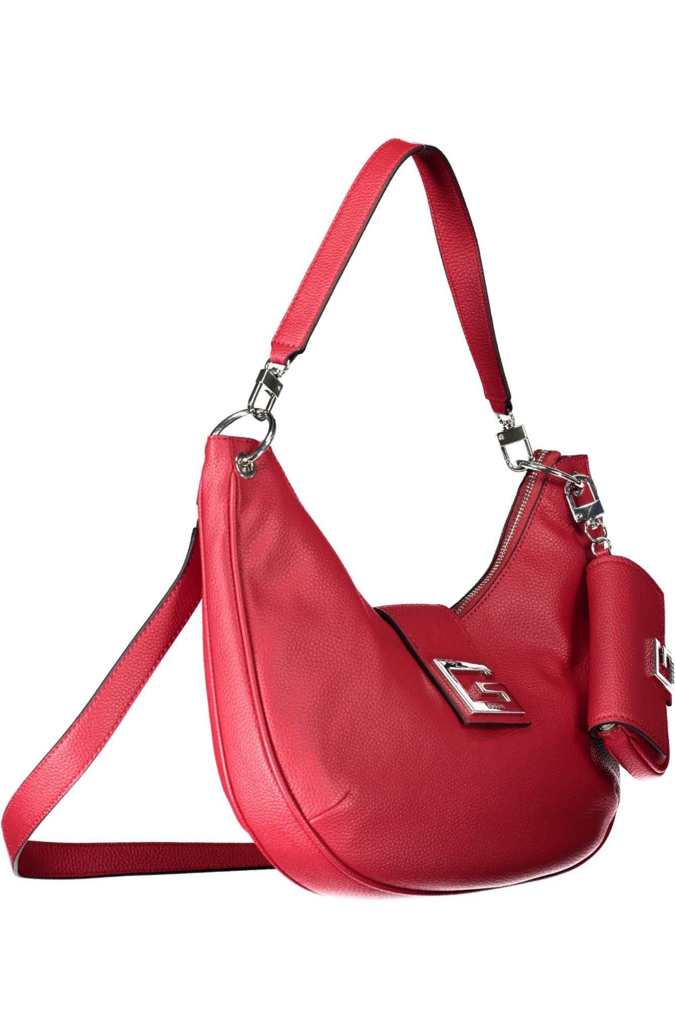 Chic Red Guess Polyurethane Handbag with Coin Purse