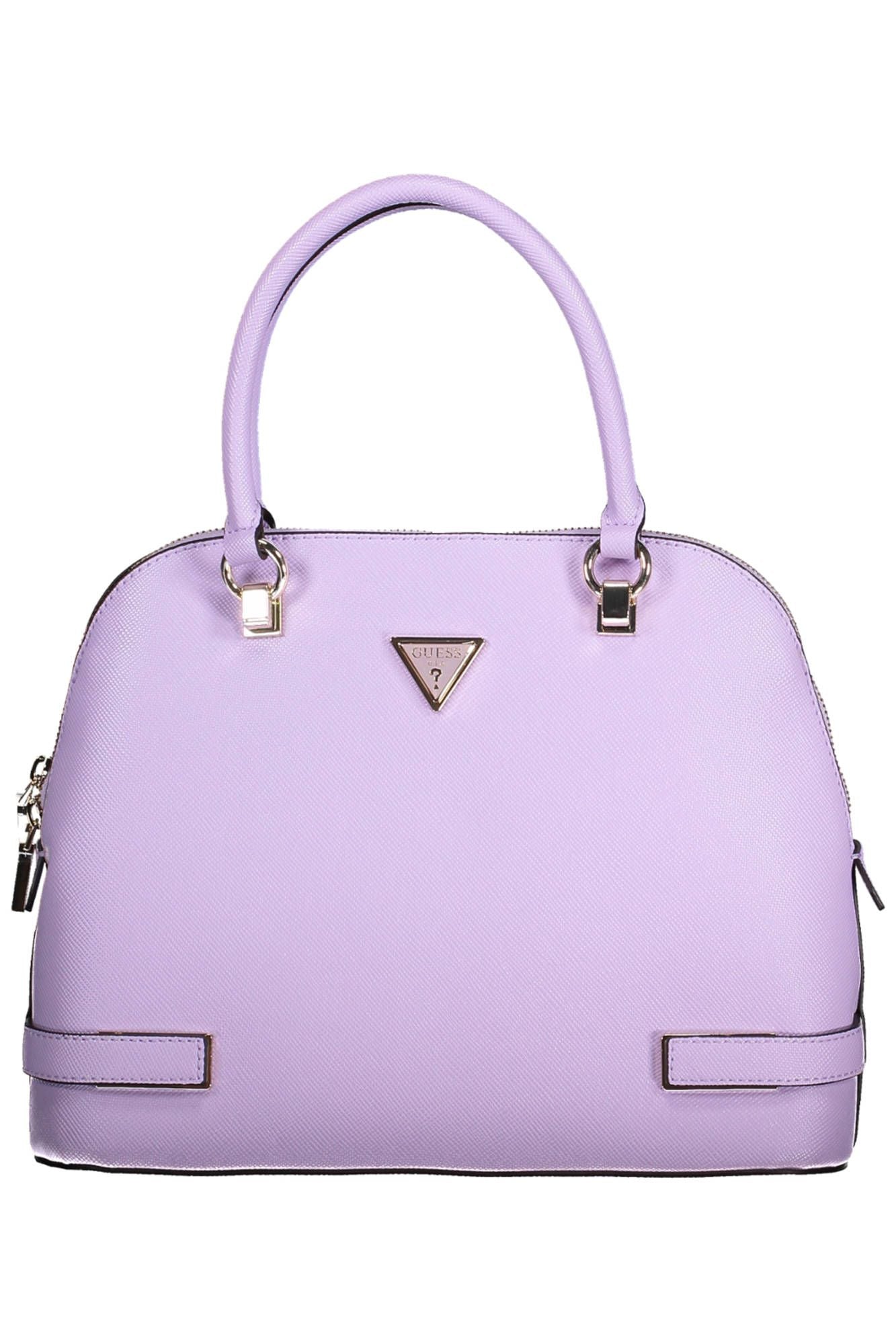 Elegant Purple Handbag with Contrasting Details