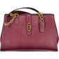 Chic Purple Polyurethane Designer Tote