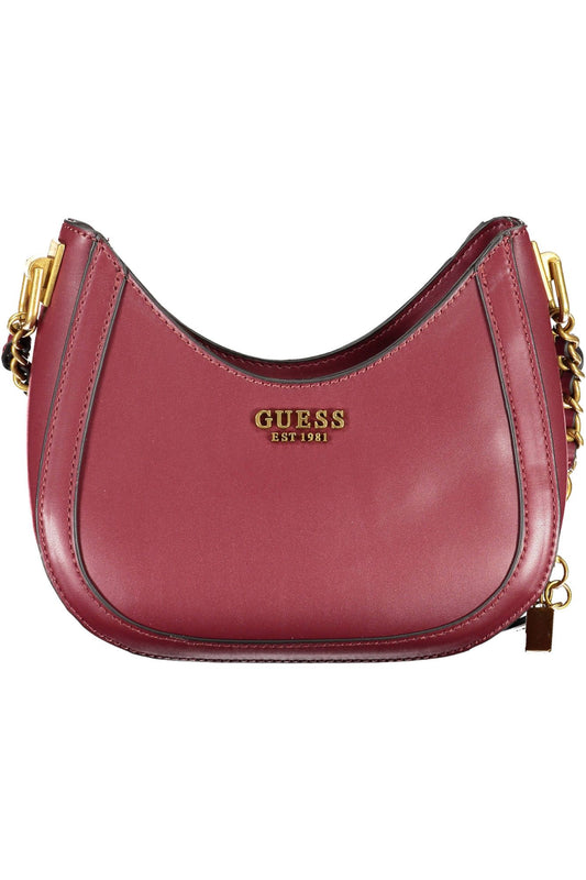 Chic Purple Shoulder Bag with Contrast Details