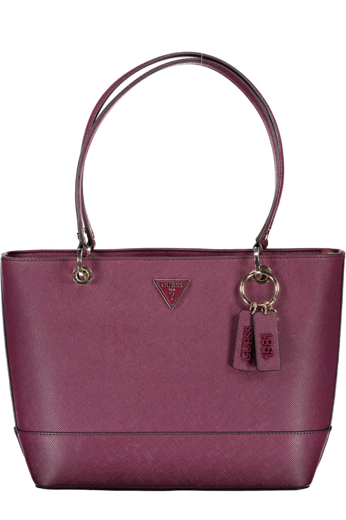 Chic Purple Guess Tote with Elegant Detailing