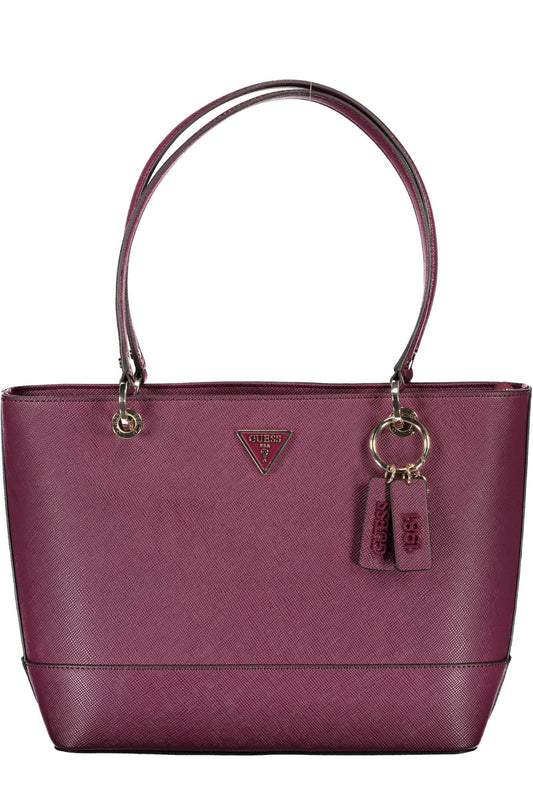 Chic Purple Guess Tote with Elegant Detailing