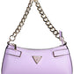 Elegant Purple Chain Handle Satchel