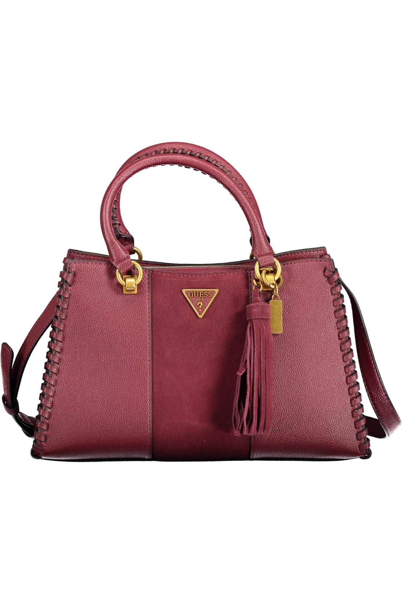 Chic Purple Handbag with Contrasting Details