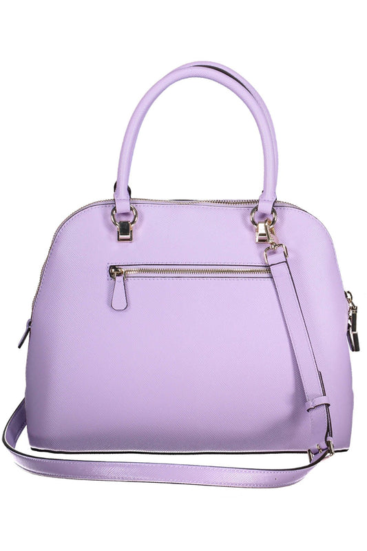 Elegant Purple Handbag with Contrasting Details