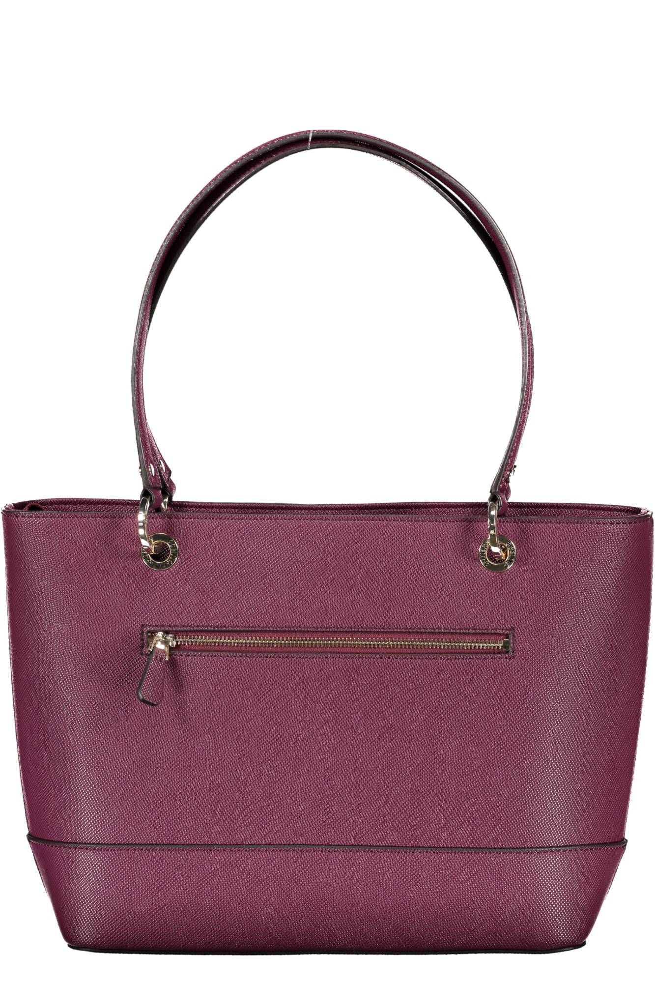 Chic Purple Guess Tote with Elegant Detailing