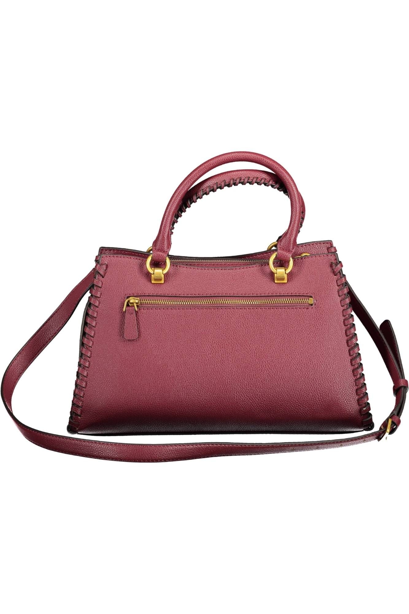 Chic Purple Handbag with Contrasting Details