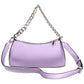 Elegant Purple Chain Handle Satchel