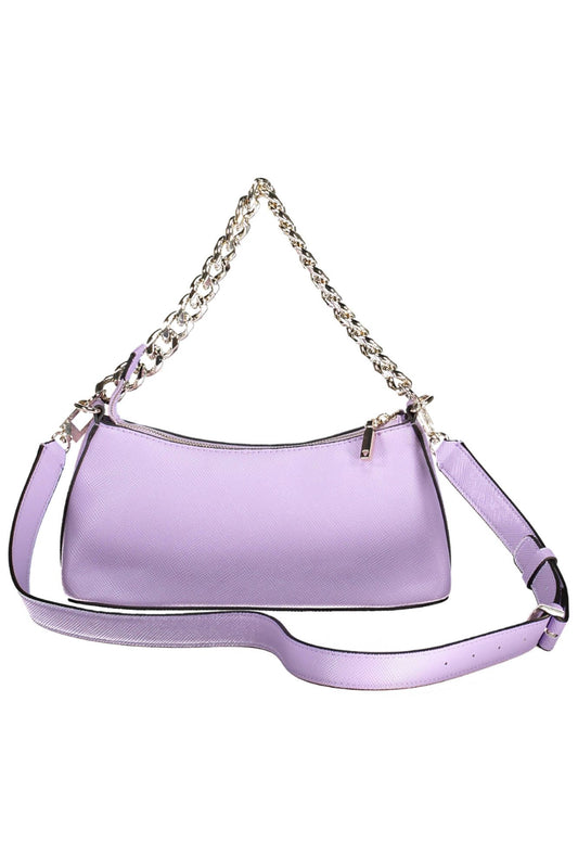 Elegant Purple Chain Handle Satchel