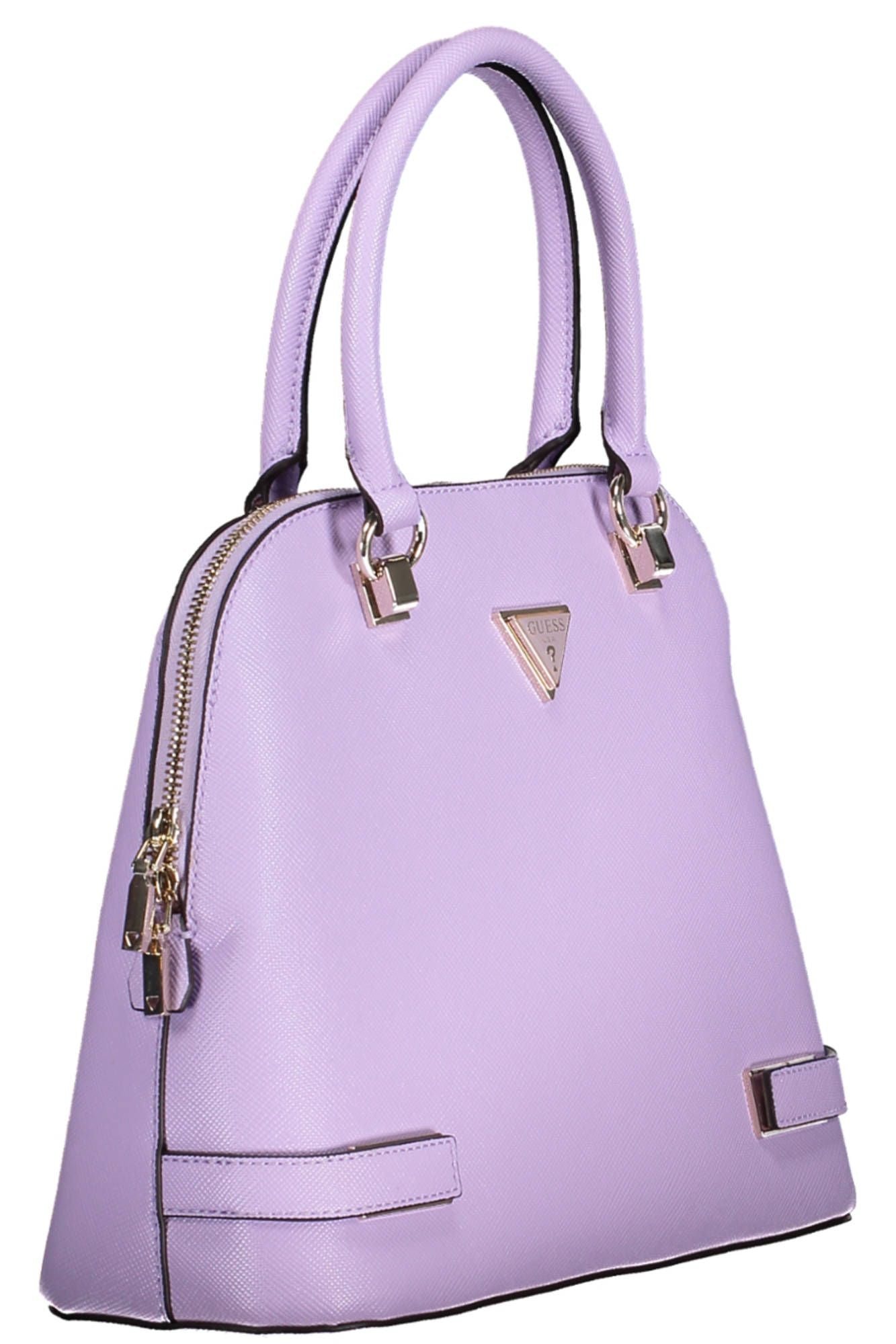 Elegant Purple Handbag with Contrasting Details