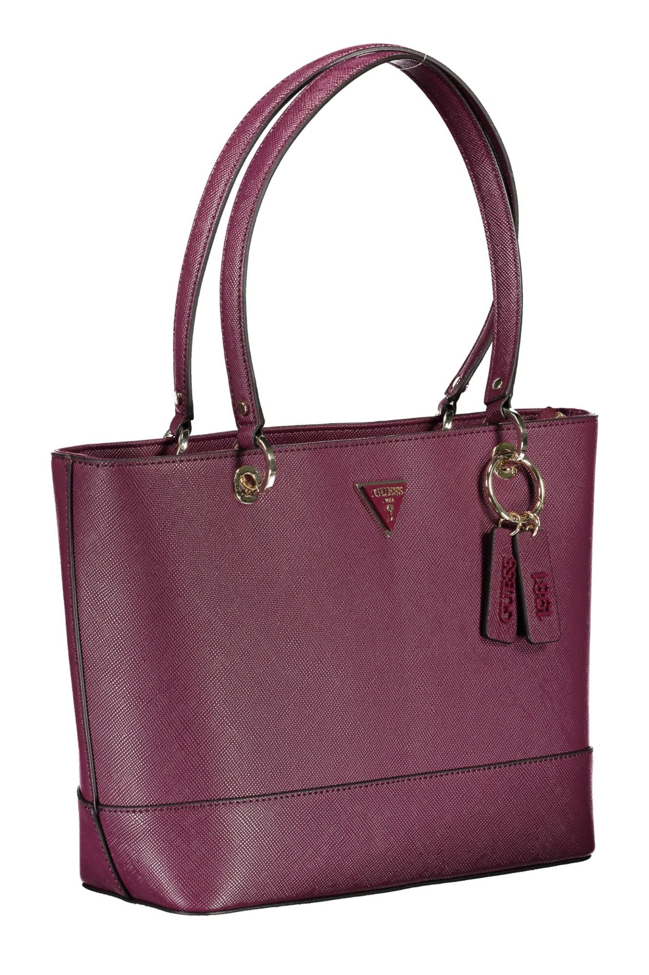 Chic Purple Guess Tote with Elegant Detailing